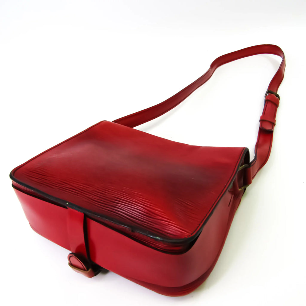 Pre-Owned Epi Cartouchiere Women's Shoulder Bag Castilian Red X4768