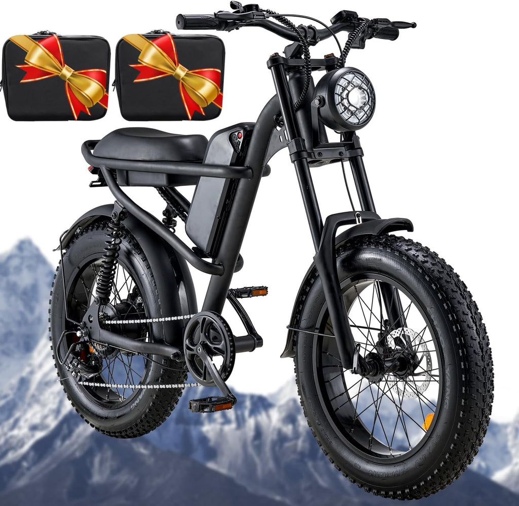 Retro 1500W Electric Bike with 20 Inch Fat Tire Z57723