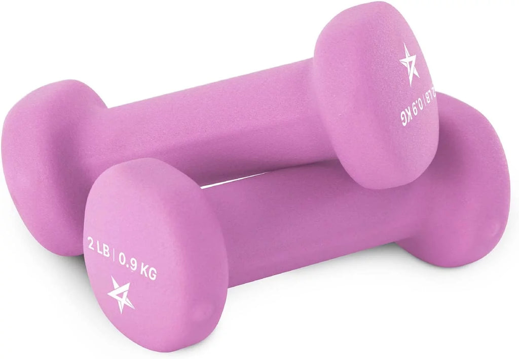3 lbs Neoprene Dumbbells with Non Slip Grip, Light Green, Pair W691