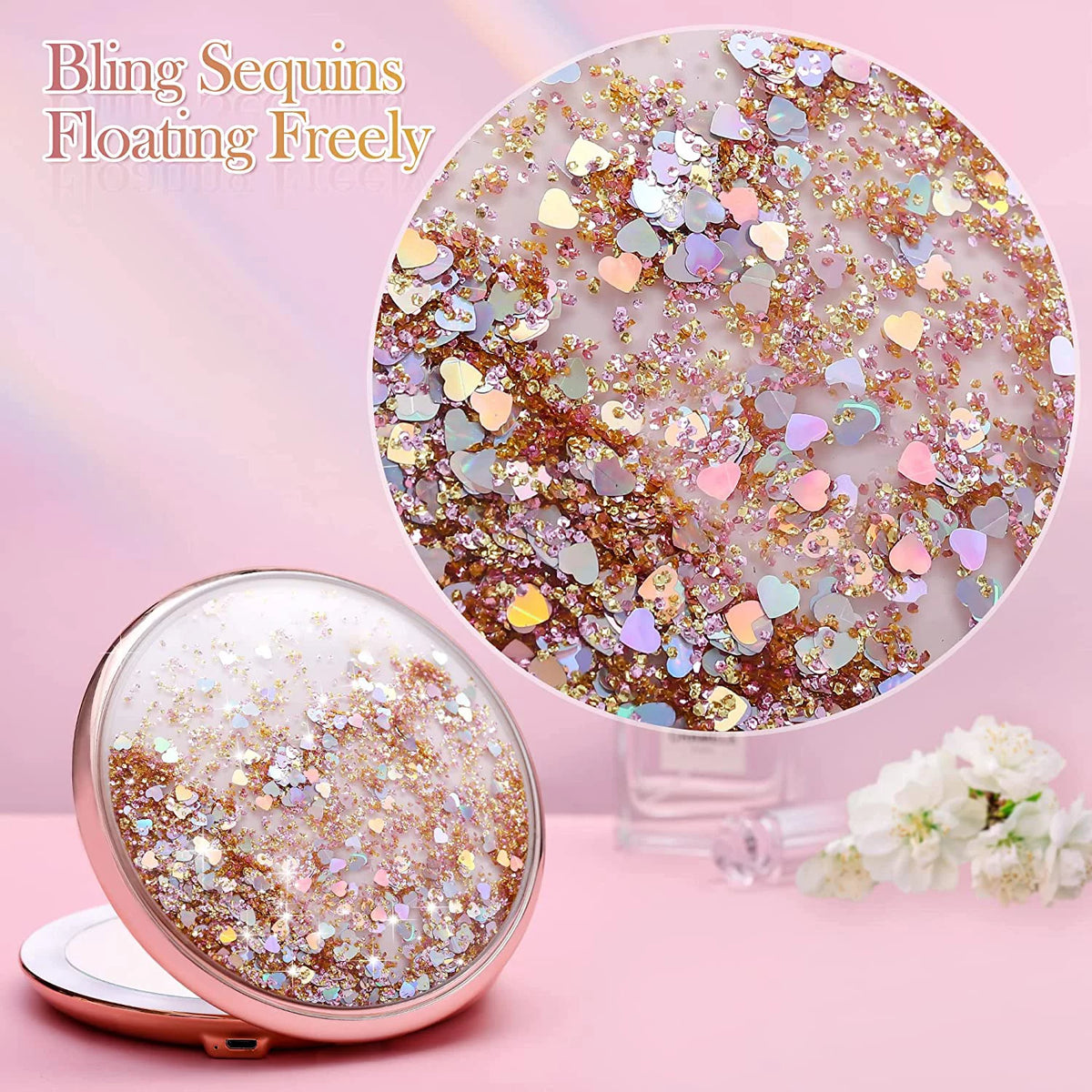 5 inches 1x/25x Magnification Makeup Mirror with LED Lights S9509