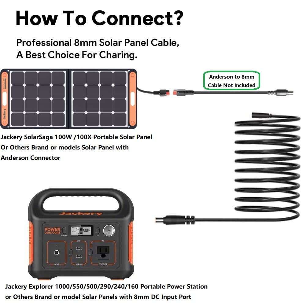30Ft 14AWG 8mm Solar Panel Extension Cable U902628