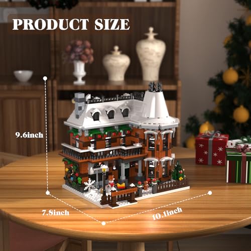 House Building Set with LED Light, 1549PCS Building Blocks Toy F12926