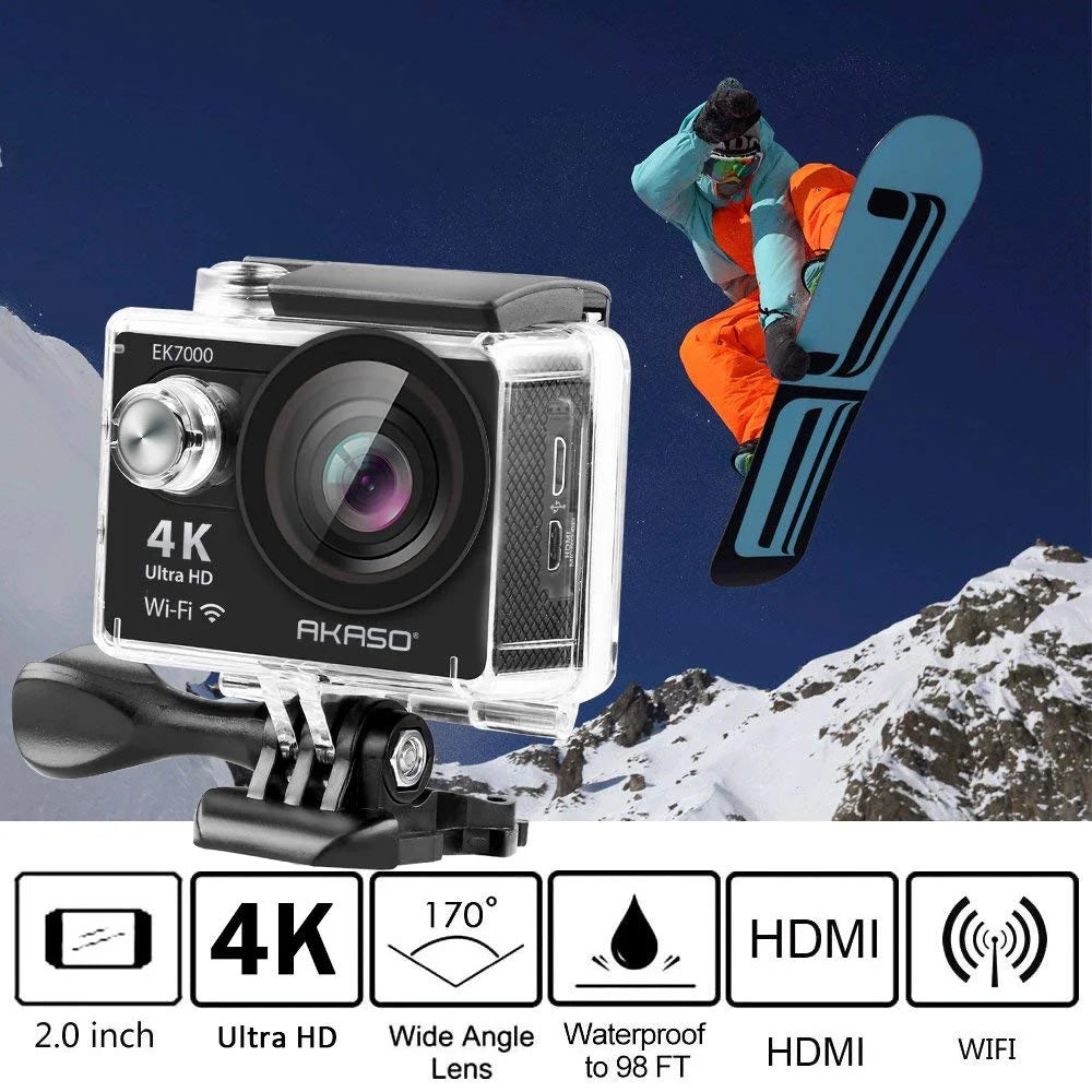 4K Waterproof Action Camera with Wireless Remote R279