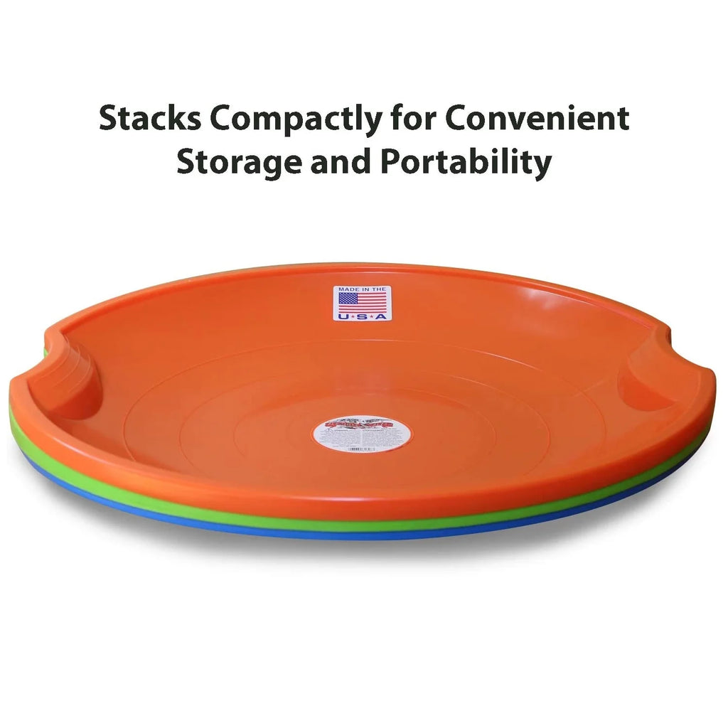 Green/Orange Flying Saucer Sled Combo Pack, 26" W444577
