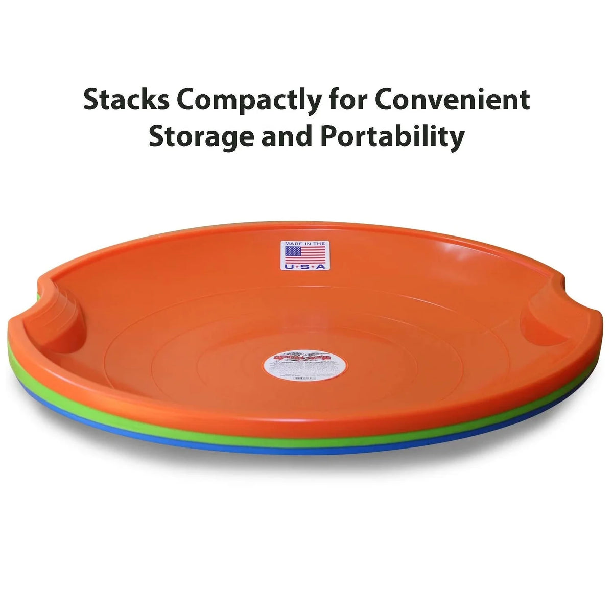 Green/Orange Flying Saucer Sled Combo Pack, 26" W444577