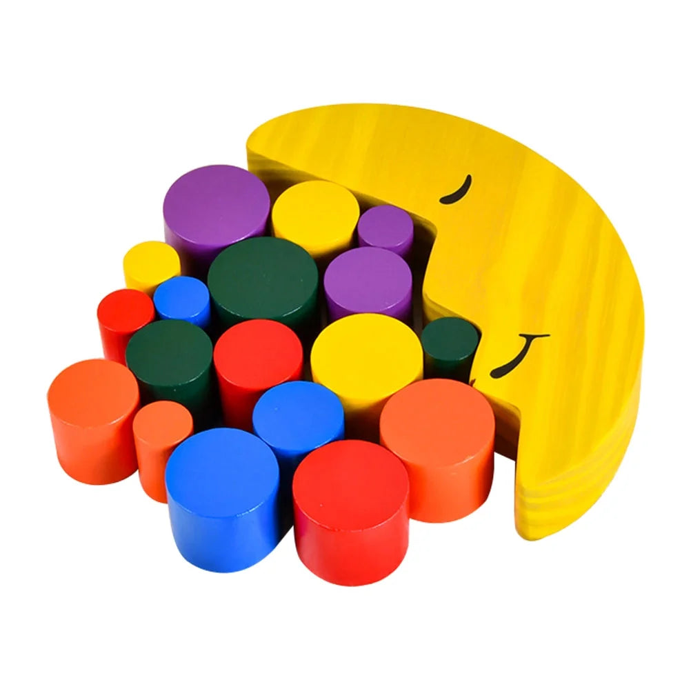 Wooden Moon Building Blocks Toy L9663