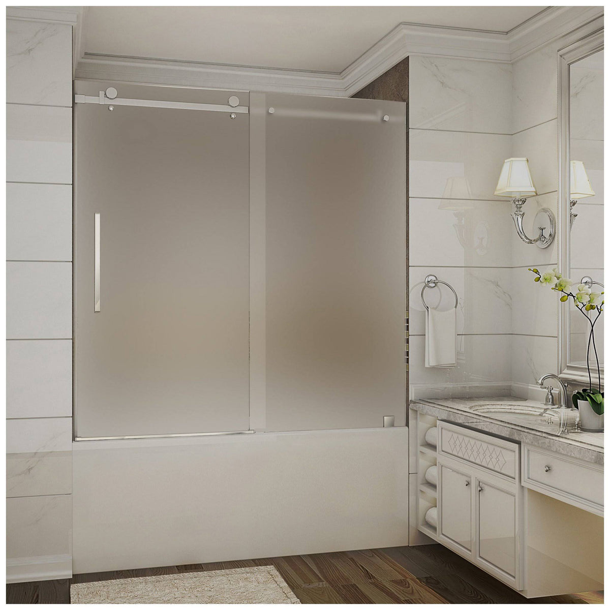 Single Sliding Frameless Tub Door I1724