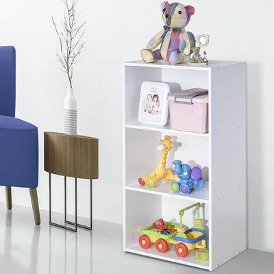3 Shelf Bookcase White Y2713