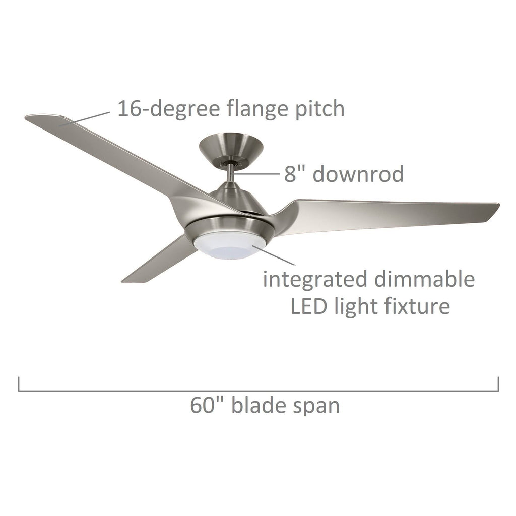 Black LED Ceiling Fan T725380