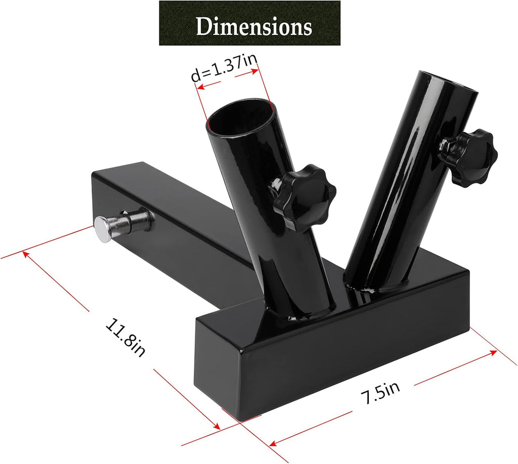 Dual Flag Pole Holder for SUV, RV, Pickup, Truck, Camper, Trailer E595
