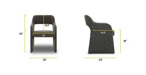 Juniper Green Boucle Dining Chair P39926