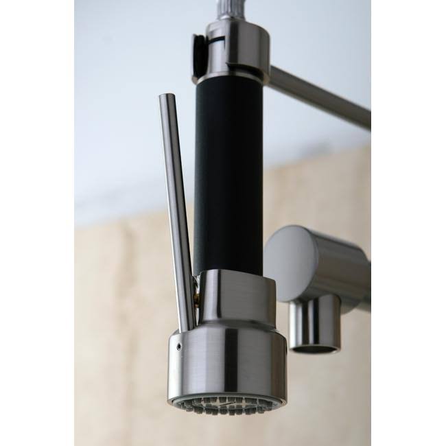 Satin Nickel Single Handle Pull-Down Kitchen Faucet T934
