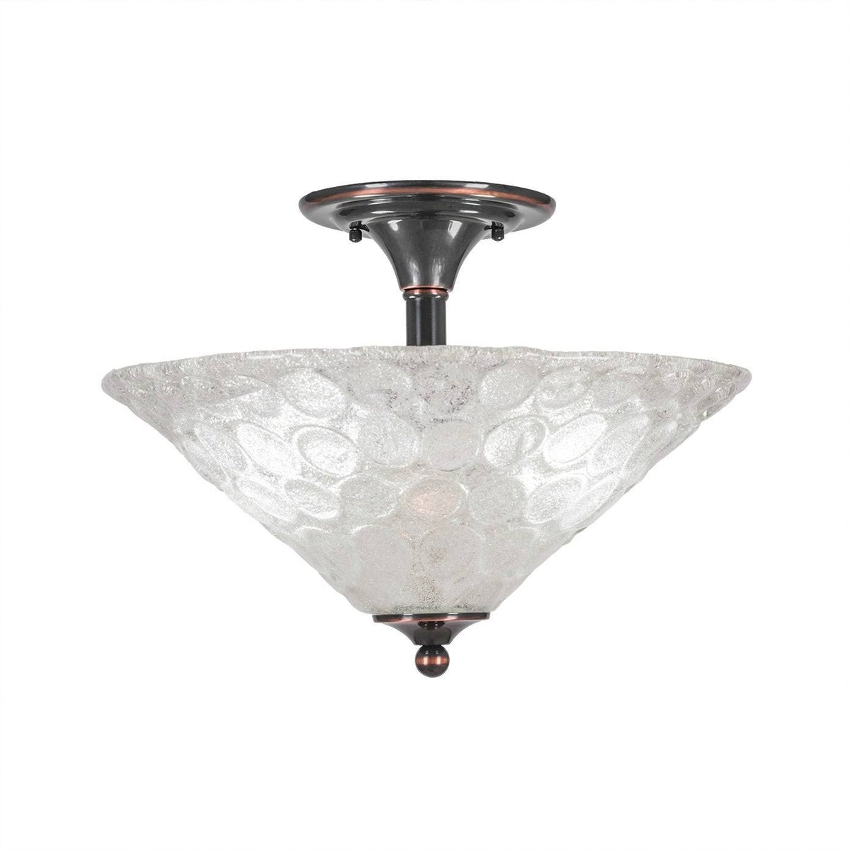 Two Light Semi-Flush Mount Black Copper Z626