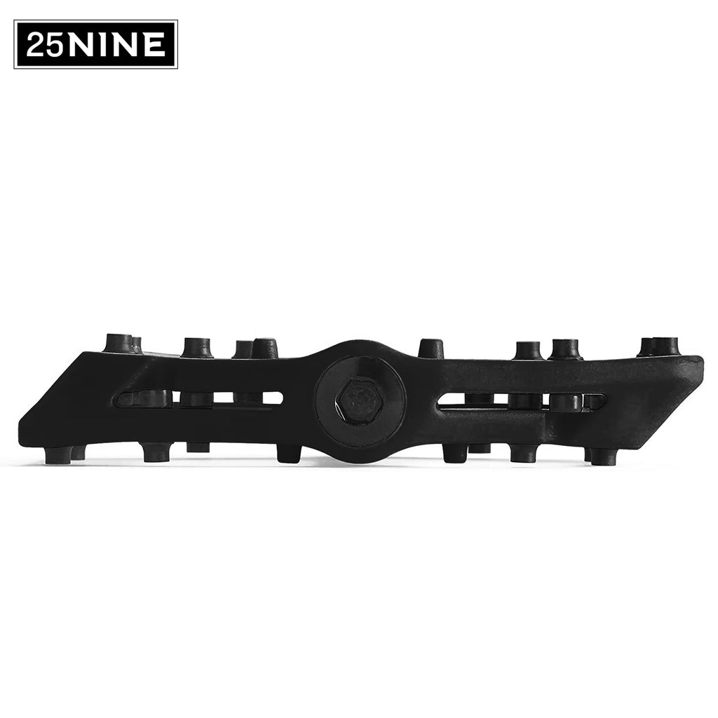 Black Flat Bike Pedals with Metal Traction Pins G6088
