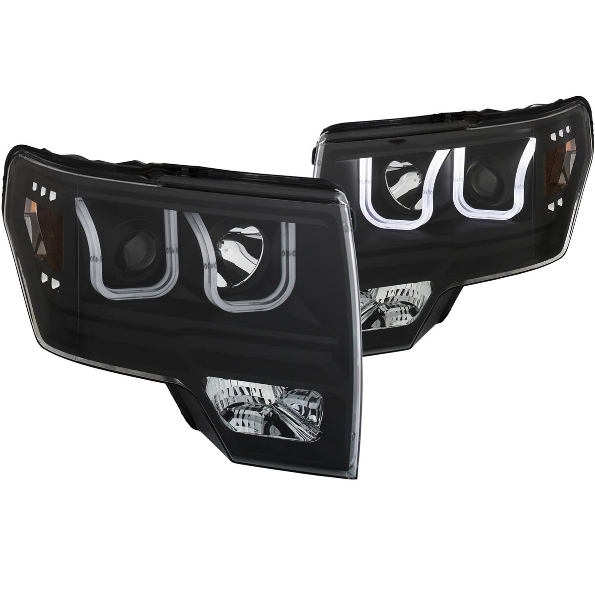 Black U-Bar Projector Headlights M18085