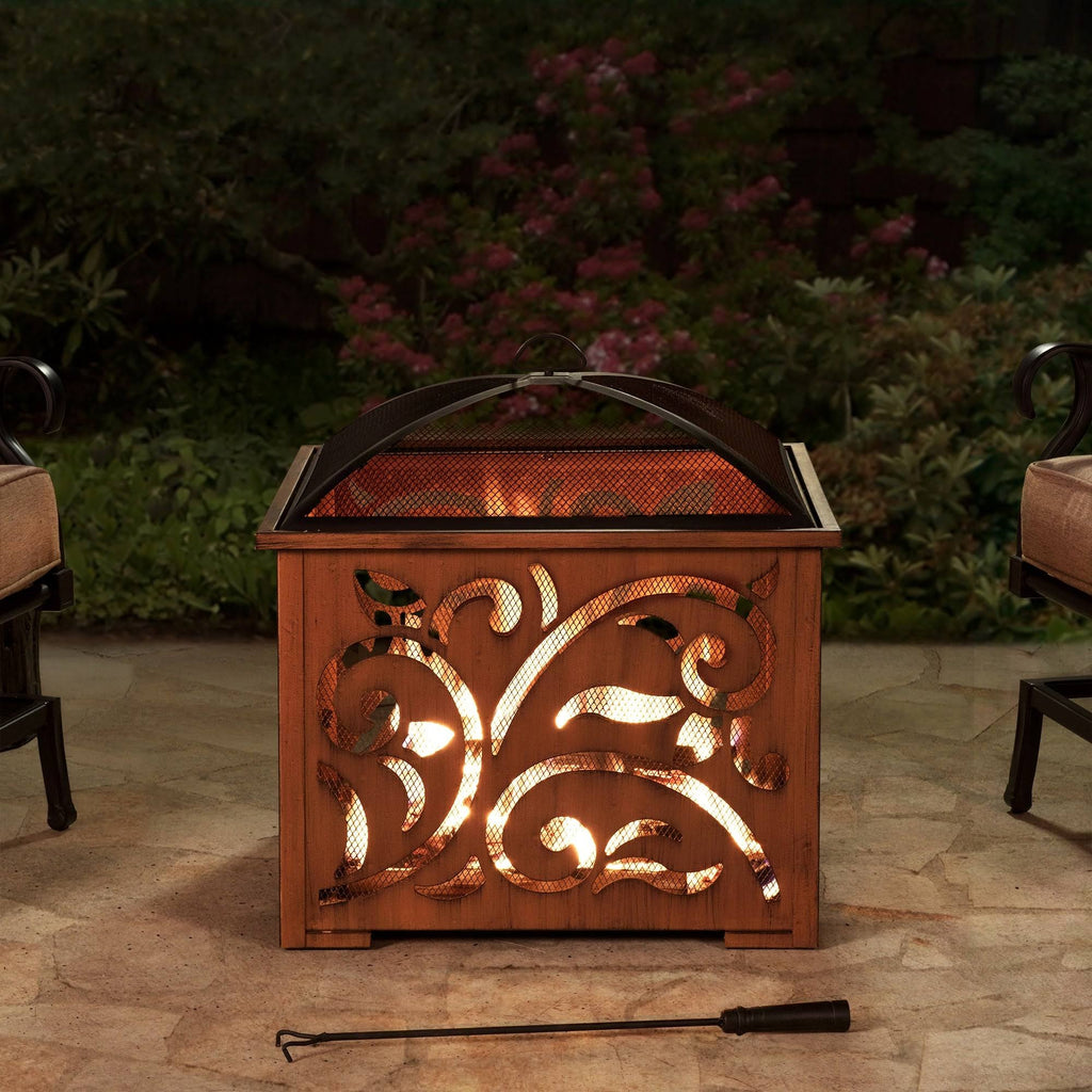 26 in. Square Wood Burning Firepit A24949