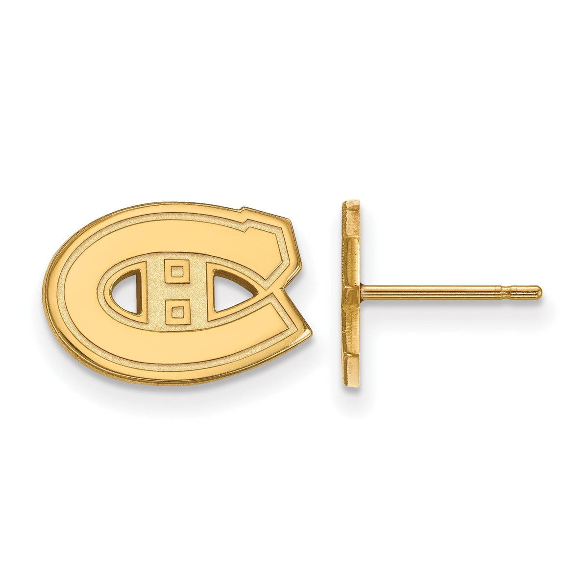 10k Yellow Gold NHL Montreal Canadiens Post Earrings O816067