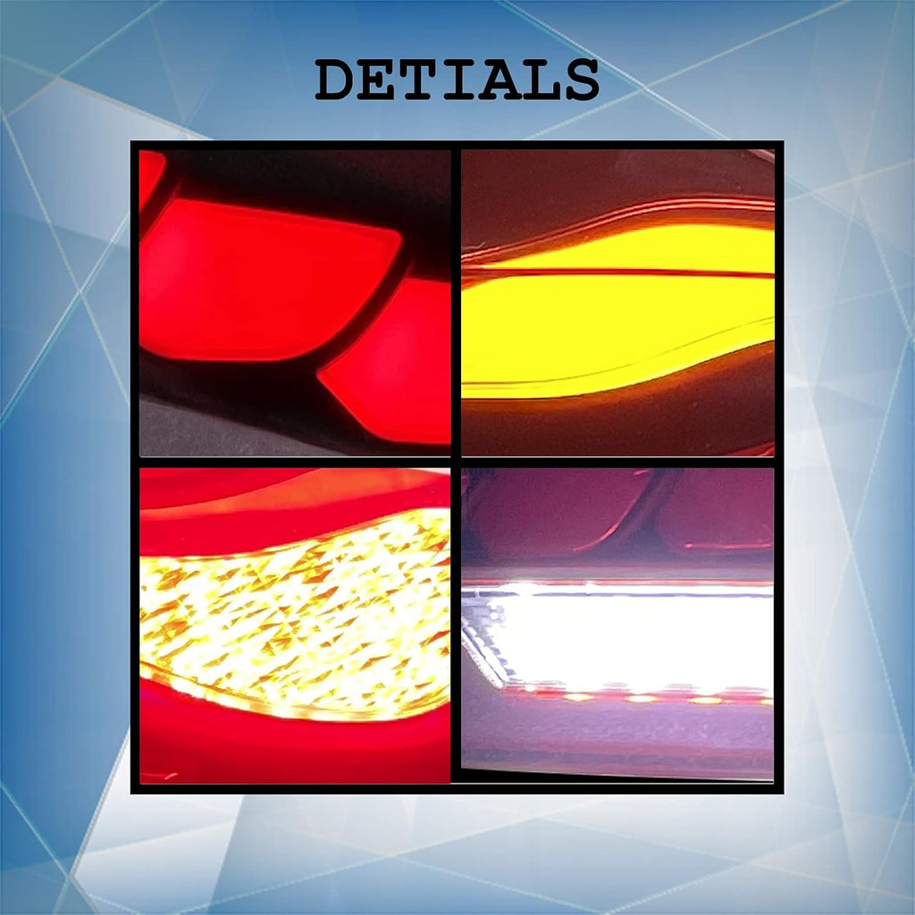 LED Tail Lights Rear Lamps Assembly Set of 2 Smoke K75794