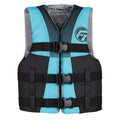Aqua & Black Teen Nylon Life Jacket R787
