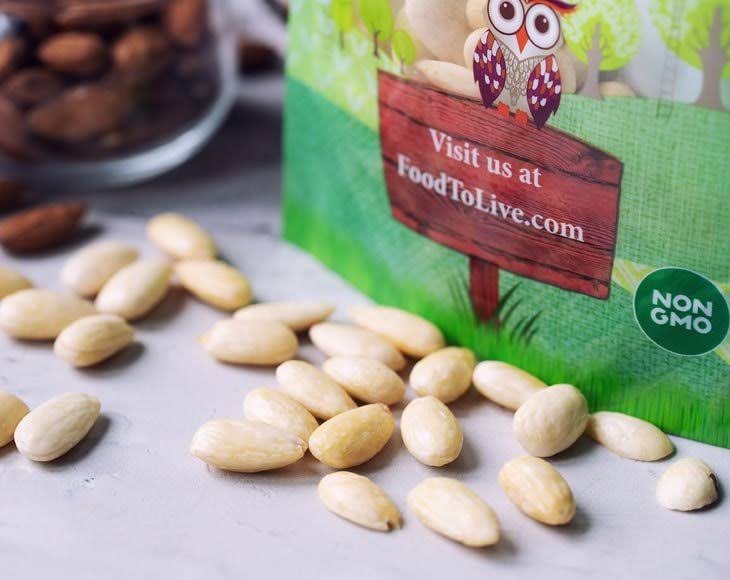 Organic Blanched Whole Almonds, 8 Pounds K10127