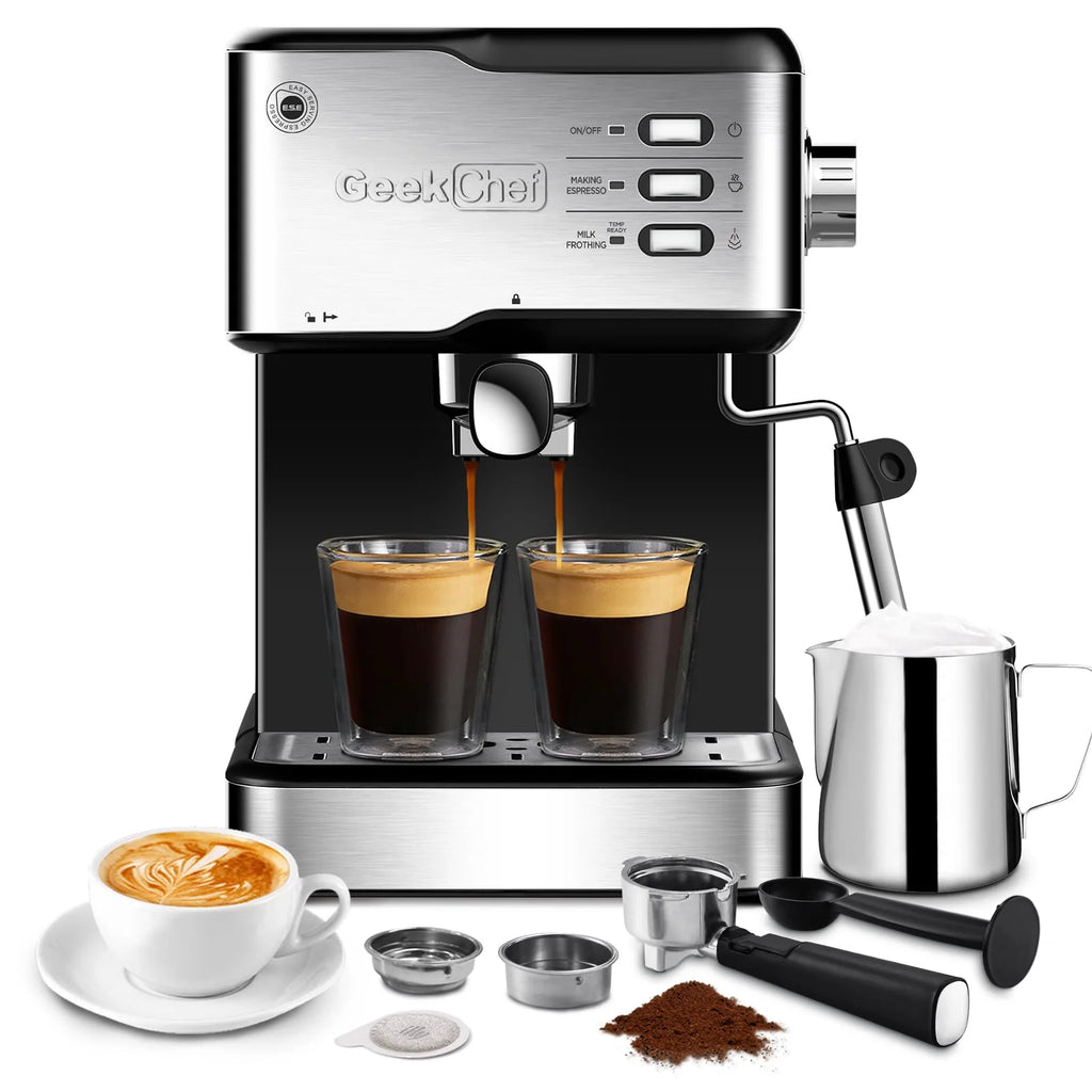 20 Bar Espresso Machine with Milk Frother Steam Wand N857