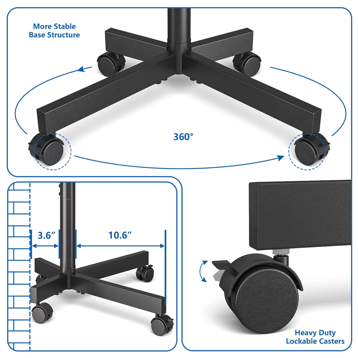 Mobile TV Stand up to 60 inch with Mount Cart W90579