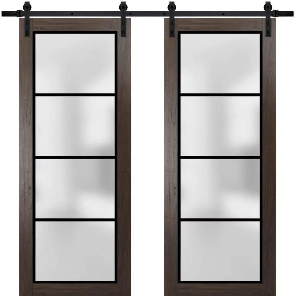 Double Barn Door 36 x 84 inches Solid Panel Interior Doors Z225