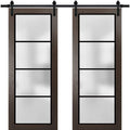 Double Barn Door 36 x 84 inches Solid Panel Interior Doors Z225
