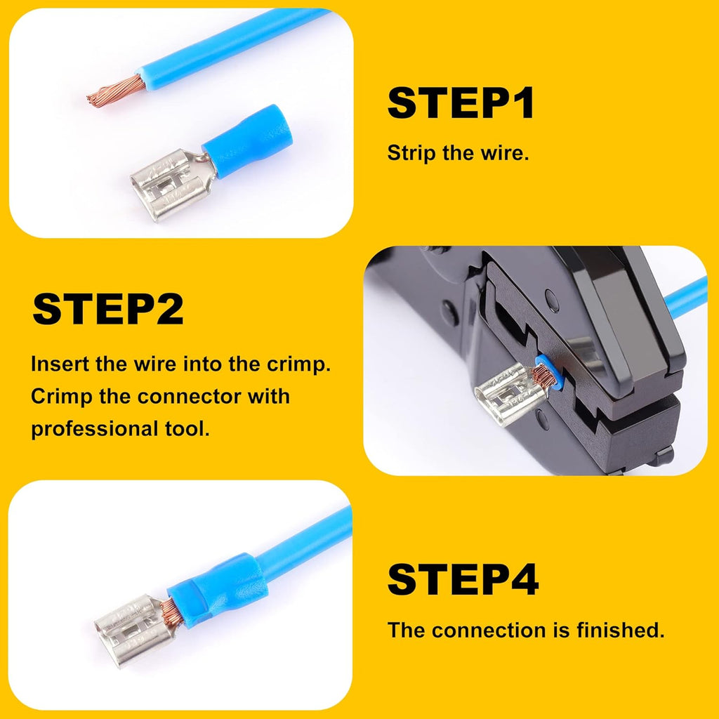 1280PCS Insulated Crimp Terminals Connector Set F524868