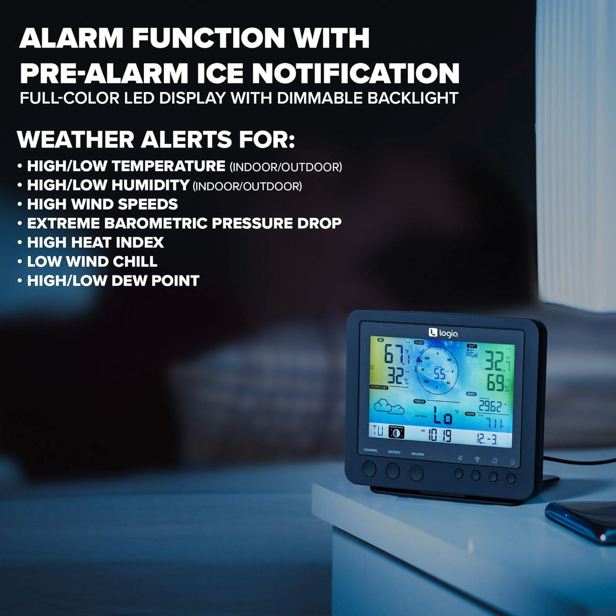 5-in-1 Wi-Fi Weather Station with Indoor/Outdoor Remote Monitoring D740207