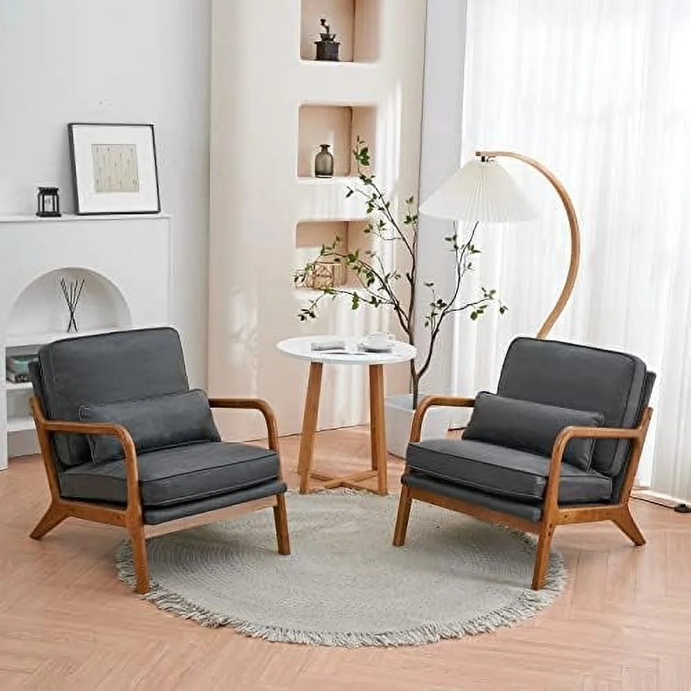 White Teddy Fleece Accent Chairs Set of 2 Upholstered Armchairs P30025