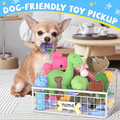 Black Metal Dog Toy Basket U783