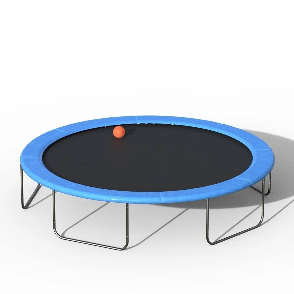 15& Round Trampoline with Safety Enclosure, Basketball Hoop and Ladder N857574