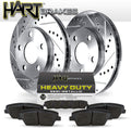 Platinum Drill/Slot Disc Brake Rotors and Heavy Duty Pad T3577