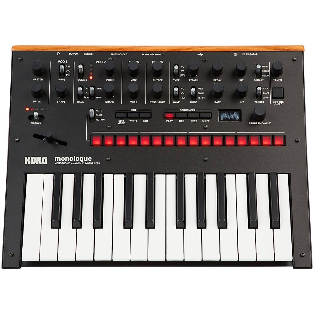 Black Monophonic Analog Synthesizer C3034