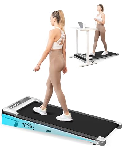 Silver 2.5 HP Portable Walking Treadmill with Remote Control and LED Display B149