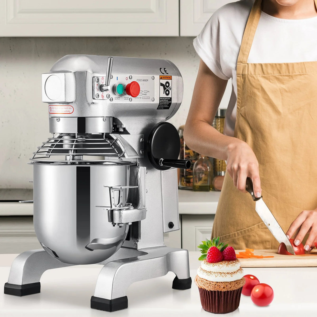 15Qt 600W 3 Speeds Stainless Steel Bowl Food Mixer C38039