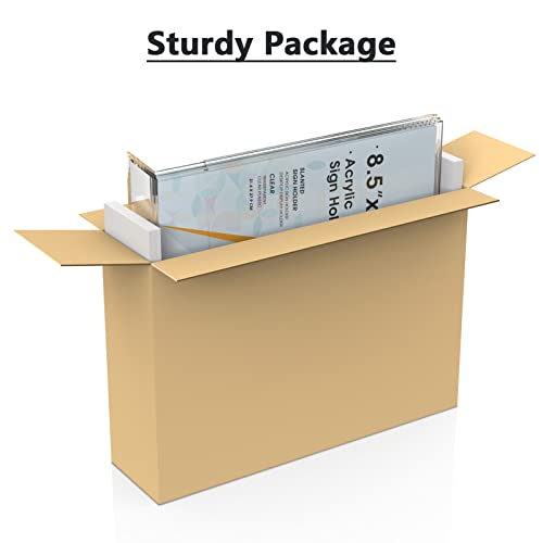 24 Pack Clear Acrylic Sign Holder 8.5 X 11 inches Vertical Y965982