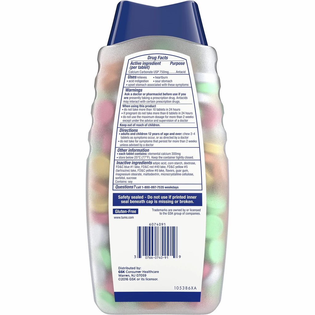 Assorted Fruit Flavor Chewable Tablets, 250 ct. W58472