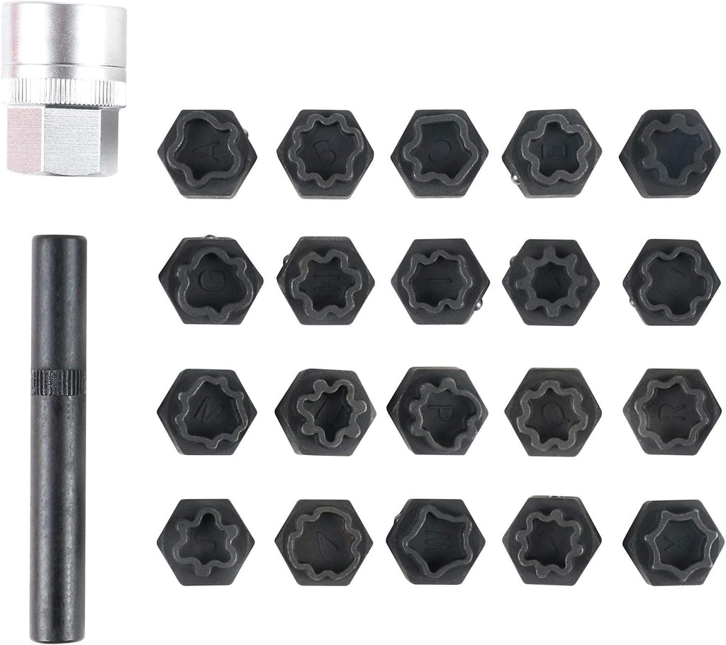 22PCS Wheel Lock Lug Nuts Removal Kit with 1/2'' Driver M957803