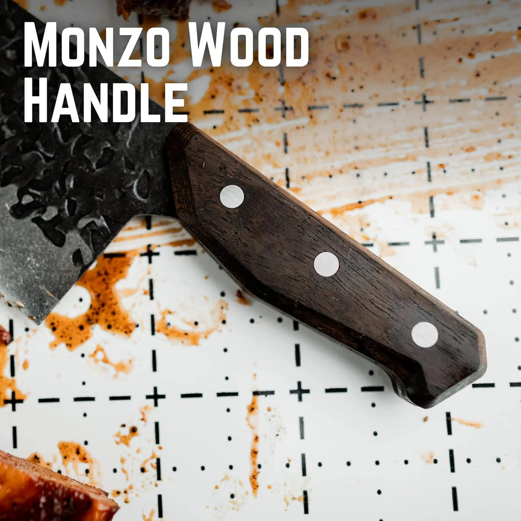 Knife Kit with Chopper Tanto and Carving Knives in Waxed Canvas Roll C723897