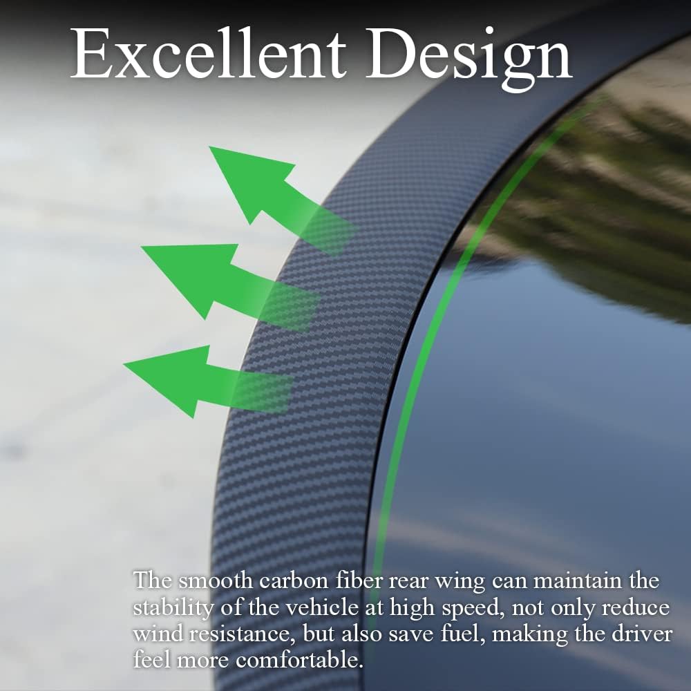 Matte Carbon Fiber Rear Trunk Spoiler A423209