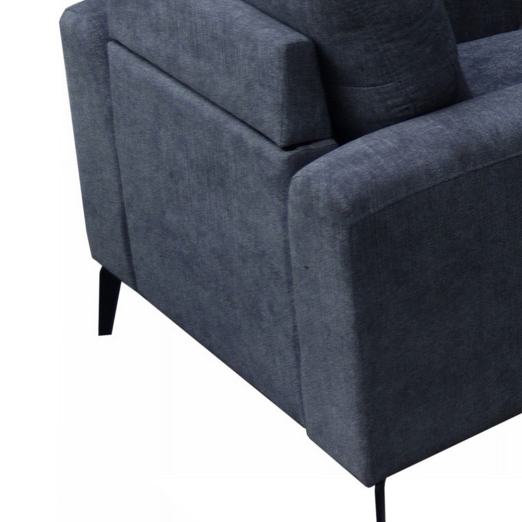 Black Chenille Sofa Loveseat Chair Set G2715