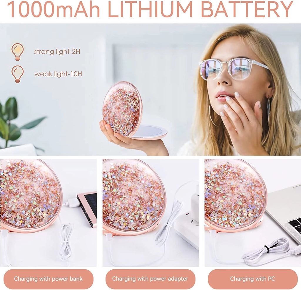 5 inches 1x/25x Magnification Makeup Mirror with LED Lights S9509