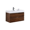 40 in. Wall Mount Walnut Bathroom Vanity L33359