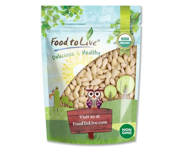 Organic Blanched Whole Almonds, 8 Pounds K10127