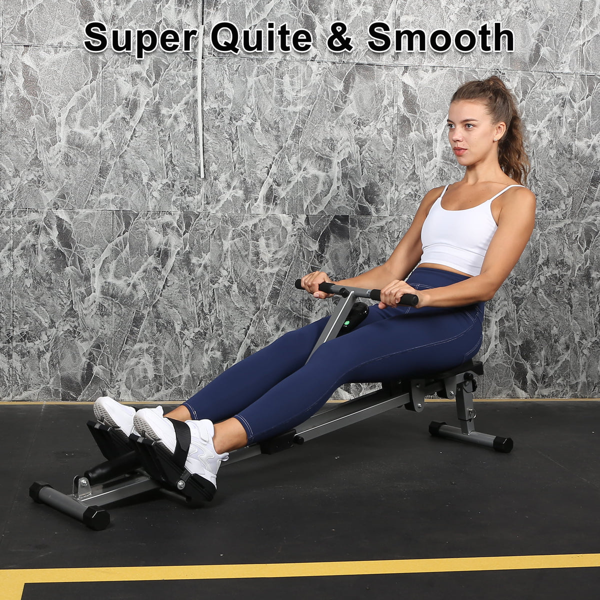 Rowing Machine with Adjustable Resistance and Digital Monitor O64605