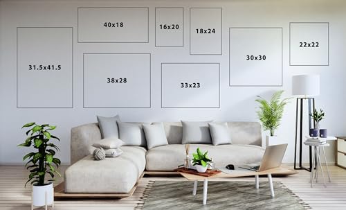 Custom Printed Framed Canvas Wall Art 16x20 Natural C666