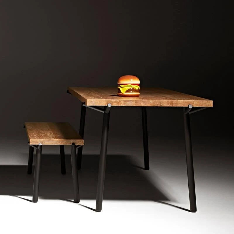 Oak/Black Branch Bench O640