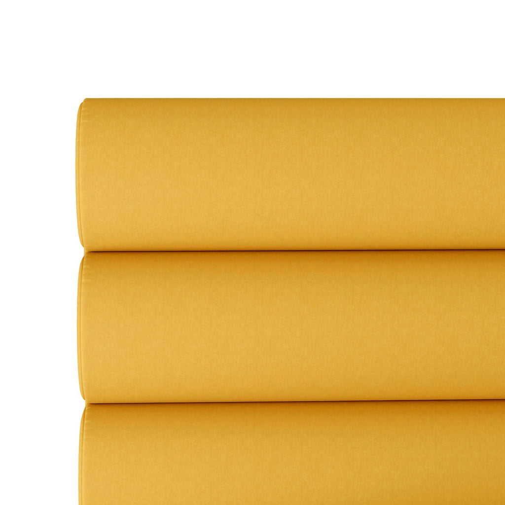 Queen Horizontal Channel Bed Yellow Velvet J7367